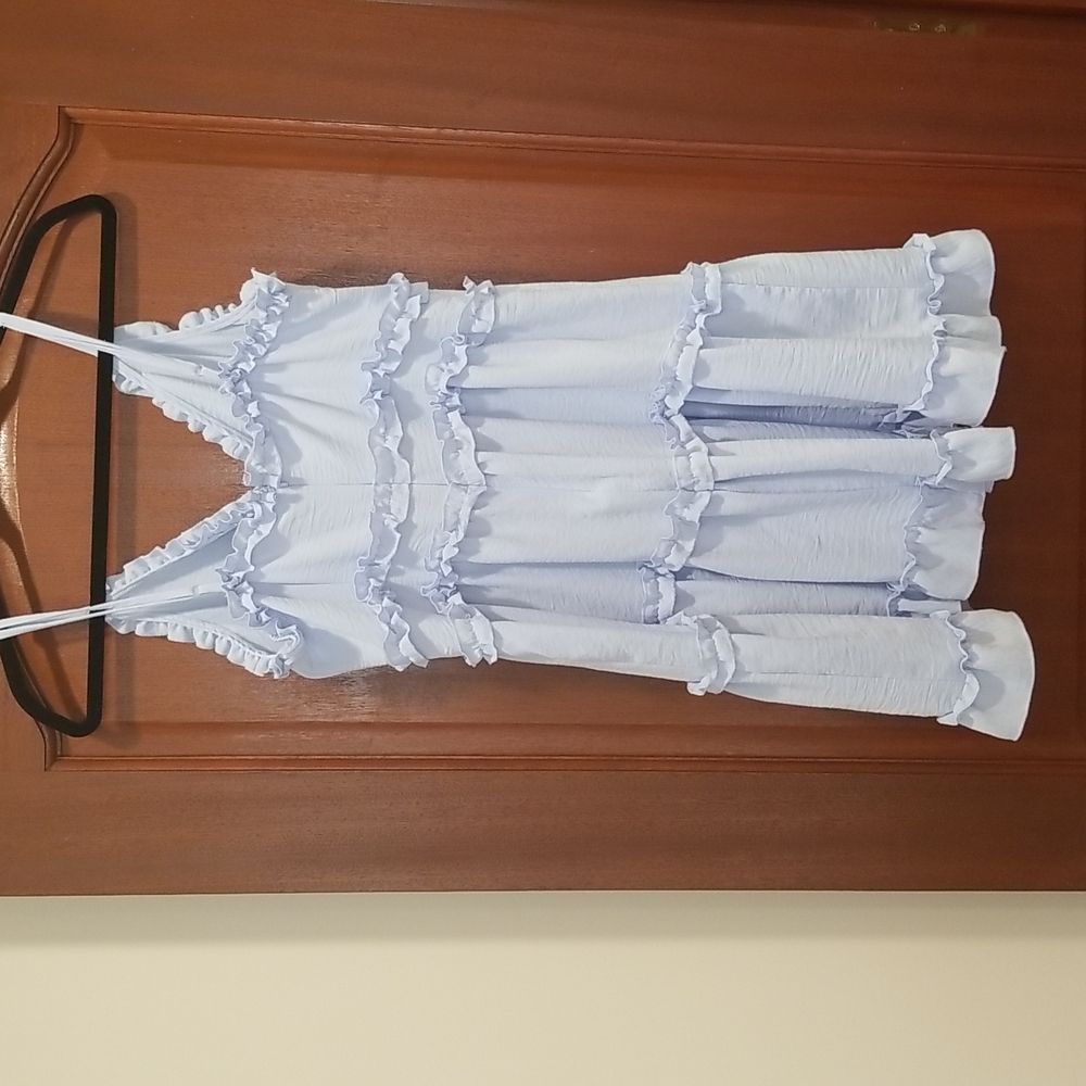 Iris Ruffle Trim Adjustable Spaghetti Straps Mini… - image 4